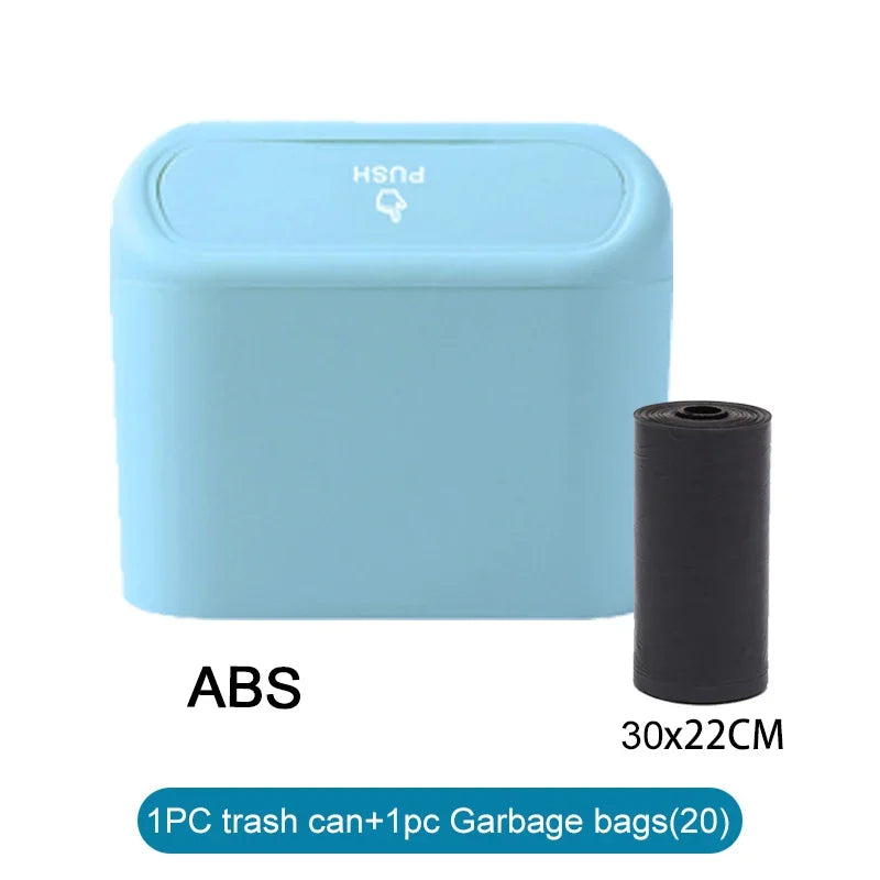 Car Trash Can (with Lid) Contains 60 (300) Garbage Bags, Small Car Trash Can, Leak-proof Mini Car Accessories Lootquake LLC