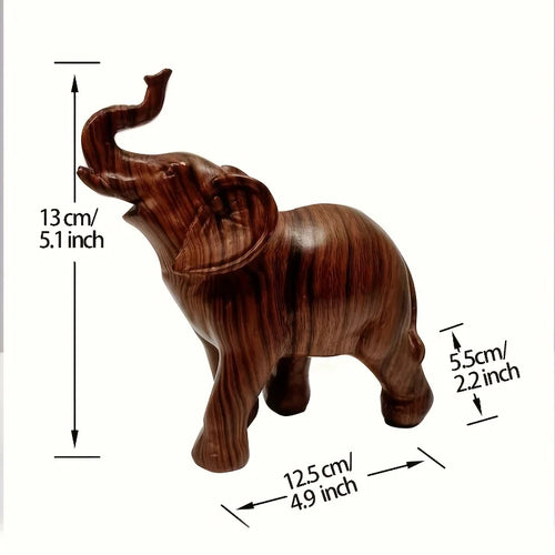 1pc Wildlife Collection Elephant Sculpture Statue - Resin Decor For Home Decoration And Desktop Decoration,Cute Ornament, Lootquake LLC
