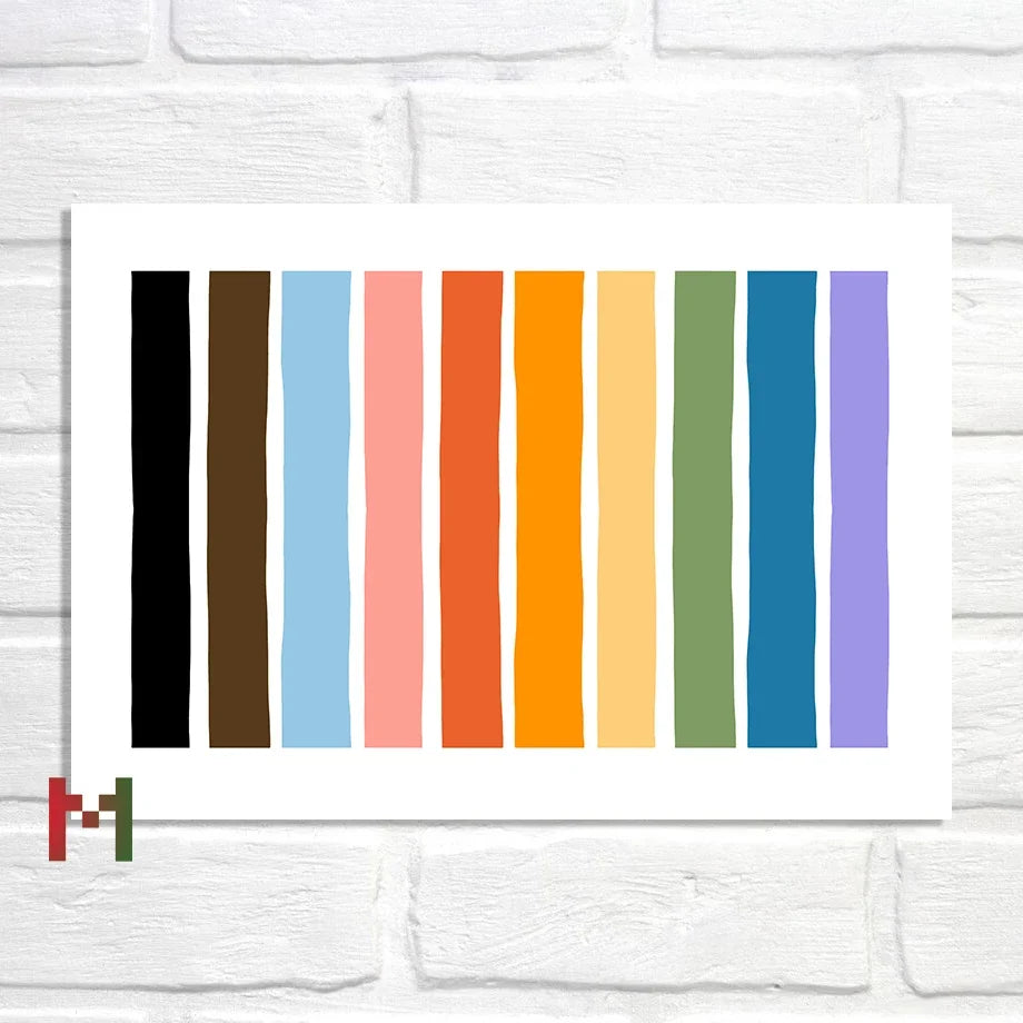 Abstract Pride Art Canvas Print Wall Decor LGBT Home Art Pi-Mart
