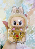 LABUBU V1 V2 transparent protective shell macaron standing protective cover dust cover doll labubu protector case Lootquake LLC