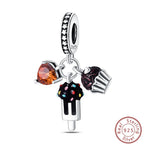 S925 Sterling Silver Princess Golf Hamster Camera Travel Three Piece Set Charms Beads 3mm DIY Fine Jewelry Making Lootquake LLC