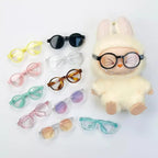 Labubu 6.5cm Transparent Plastic Glasses for 1/8 1/6 1/3 1/4 BJD for Labubu MSD Plush for EXO Doll Sunglasses Lootquake LLC