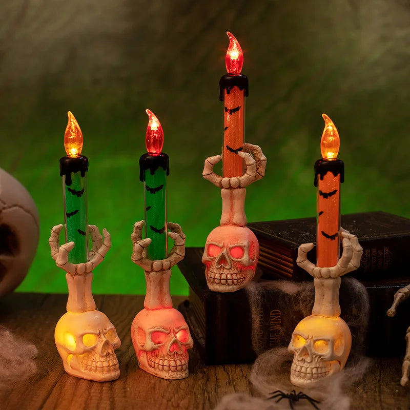 Halloween  Skull Lamp Creative Decor for Spooky Party Unique Skull Candle Lantern Halloween Decoration Spooky Lighting Lootquake LLC