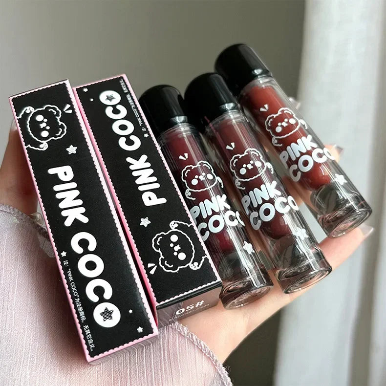 Dark Red Brown Mirror Lip Glaze Water Light Moisturizing Non-stick Cup Highly Pigmented Red Liquid Lipstick Lips Makeup Cosmetic Lootquake LLC