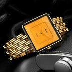 MISSFOX Brand Wristwatch Minimalist Fashion Quartz Watches Classic Design Square Dial Waterproof Stainless Steel Watch For Gift