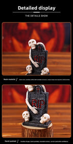 Halloween Party Pumpkin Haunted House Decorations Resin Props Ornaments Desktop Atmosphere Creative Mini Haunted House Ornaments