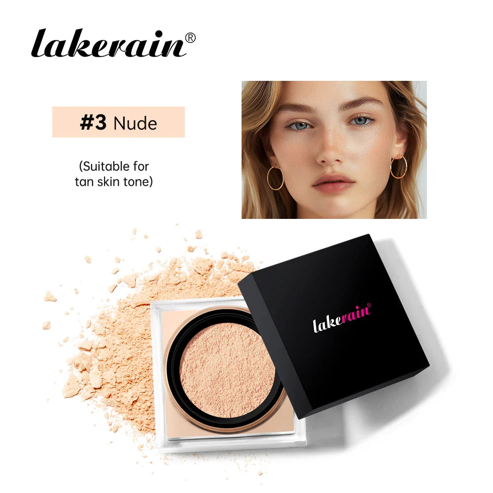 Loose Baking&Setting Powder Long Lasting Oil Control Natural Face Matte Waterproof BrighTening Loose Powder Makeup Cosmetics