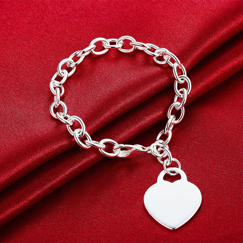 Fashion charm 925 Sterling Silver Bracelet for man woman Twisted rope chain fine jewelry Wedding party Christmas gift Lootquake LLC