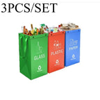 3pcs/set Large Capacity Foldable Trash Bin Portable Kitchen & Outdoor Camping Waste Basket Storage Bag for Home Travel Picnic Lootquake LLC
