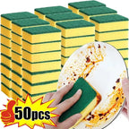8-50pcs Double-Sided Magic Cleaning Sponge Set Highly Absorbent Rust Remover Pot Scouring Pad Kitchen Cleaning Tools