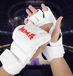 Professional Boxing Training Gloves Half Finger Leather Cushion - SJB-DIAMOND ELITES