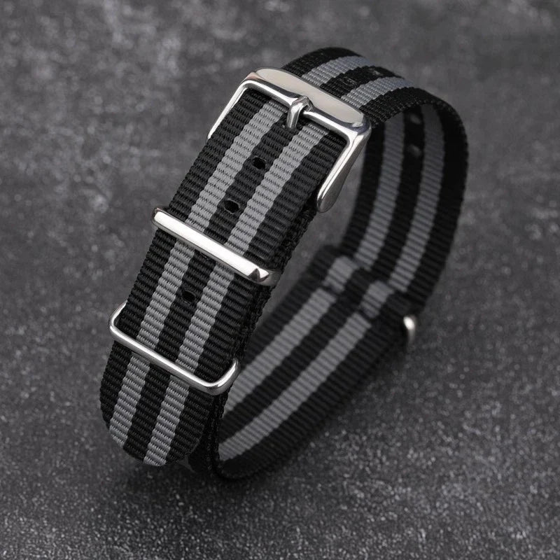 Polar Nylon Watch Strap Canvas Band, Unisex, Durable Pin Buckle Wristband