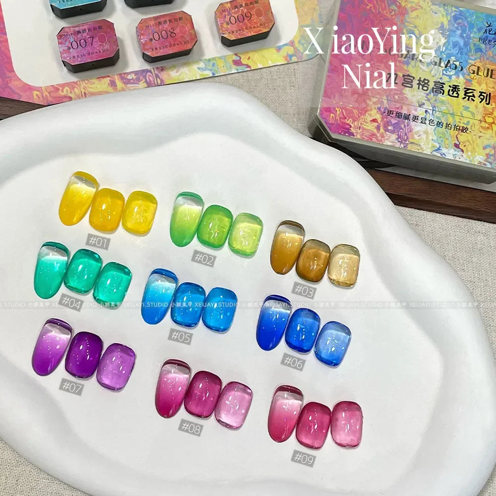 9 colors Chinese style aurora powder shell polished fairy powder cream popular brocade powder three-dimensional nail decoration Lootquake LLC