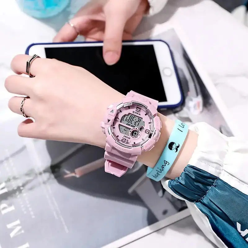 New Minimalist Student Sports Waterproof Electronic Watch Children Luminous Multifunctional Electronic Watches for Women and Men