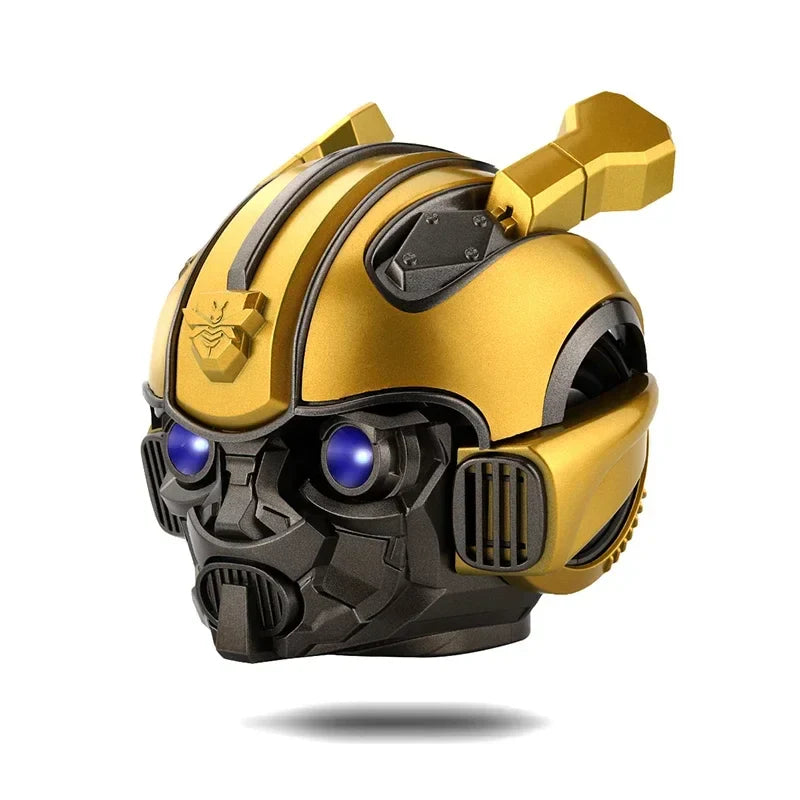 Original Transformers Bluetooth Speakers Bumblebee Head Bluetooth Speakerdual Speakersled Light Heavy Basssuitable,Tf, Fm Radio Lootquake LLC