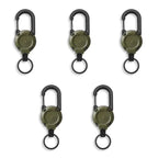 Outdoor Retractable Key Chain Mountaineering Buckle Key Chain Anti-loss Anti-theft High Rebound Easy To Pull