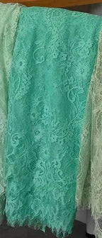 3Meters/lot Off White French Chantilly Lace Fabric , Eyelash Embroidery Lace Craft Bridal Veil Lace Accessory 150cm Width