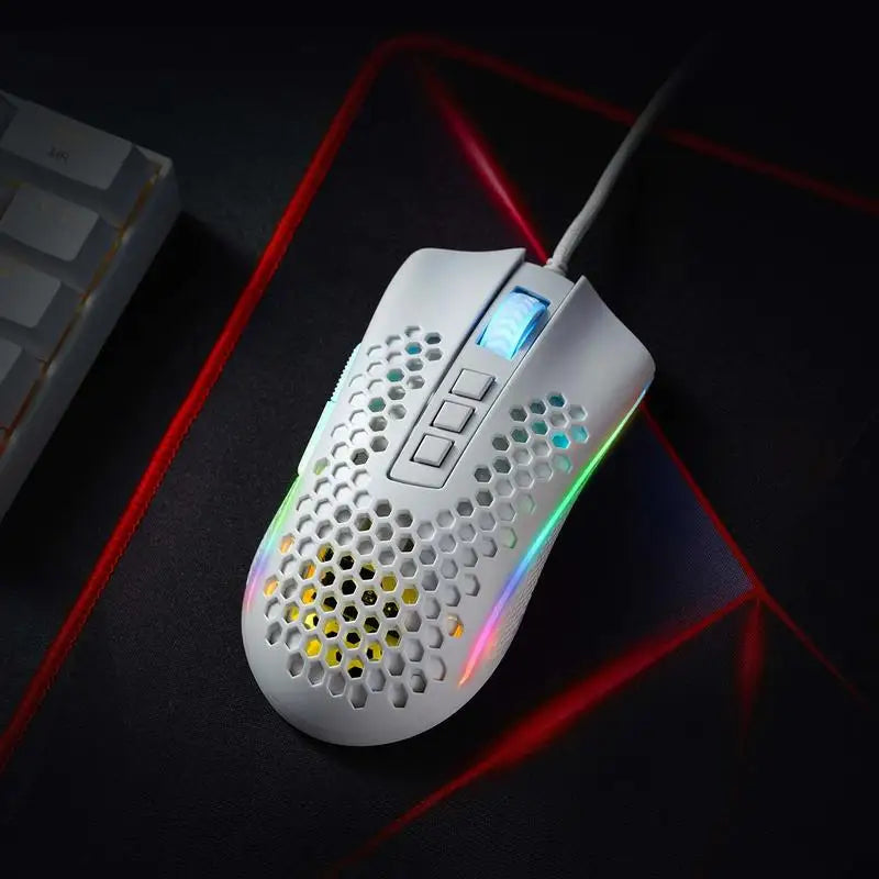 Redragon M808 Storm Lightweight RGB LED USB Gaming Mouse 12,400 DPI Optical Sensor 7 Programmable Buttons Precise Regist Lootquake LLC