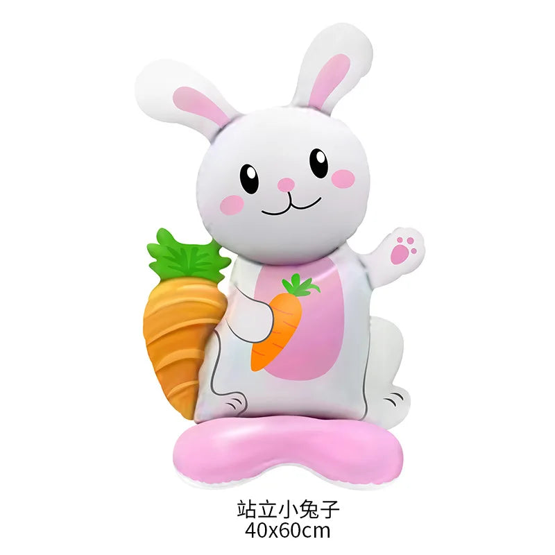 Easter Bunny Inflatables Balloon Decorations Standing Carrot Balloons Cute Carrot Rabbit Happy Easter Party Birthday Decorations Lootquake LLC