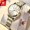 OLEVS Luxury Brand Quartz Watch for Women Stainless Steel Waterproof Ladies Wristwatch Fashion Diamond Dial Women's Watch New In
