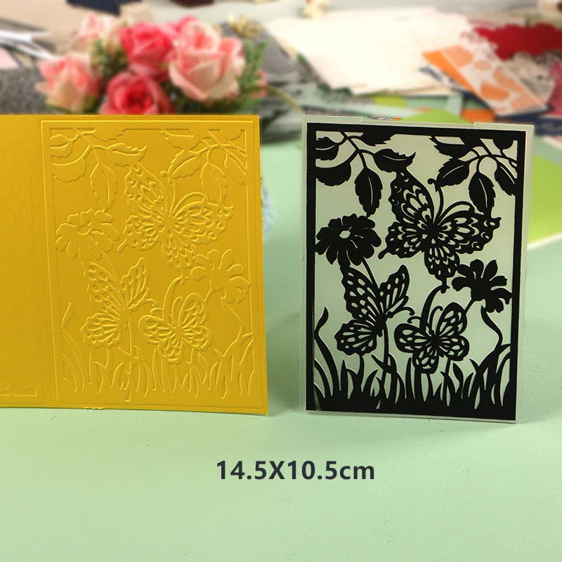DUOFEN Crafts plastic embossing folder collection 2 paper embossing flower mold Christmas Birthday Easter day wedding Lootquake LLC
