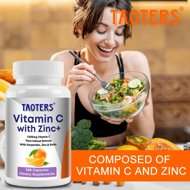 Vitamin C + Zinc Capsules - Joint Support, Immune Support, Antioxidant,Dietary Supplements Lootquake LLC