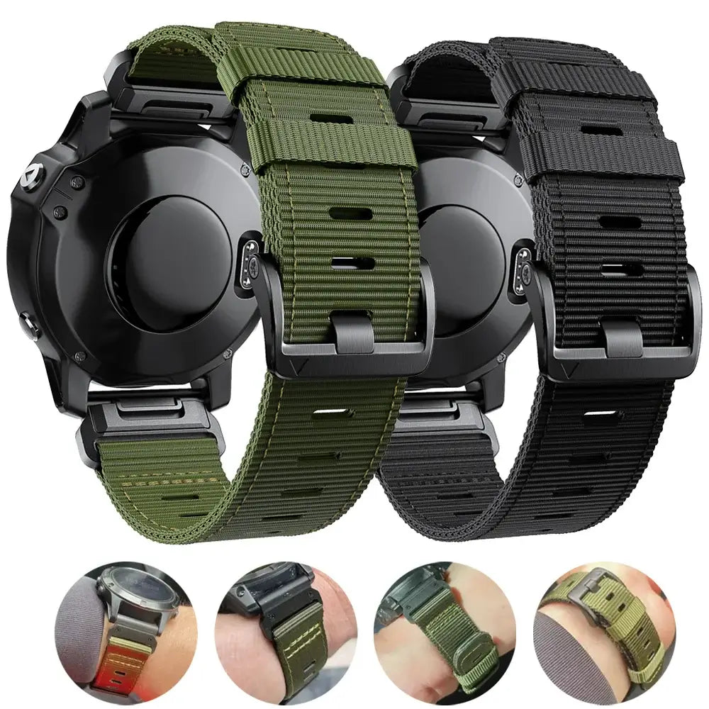Garmin Tactical Nylon Strap - Durable QuickFit Band - SJB-DIAMOND ELITES