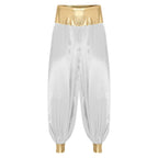 Halloween Men Arabian Indian Prince Cosplay Costume Stain Shiny Harem Trousers Arab Costume Carnival Dress Up Lantern Long Pants Lootquake LLC