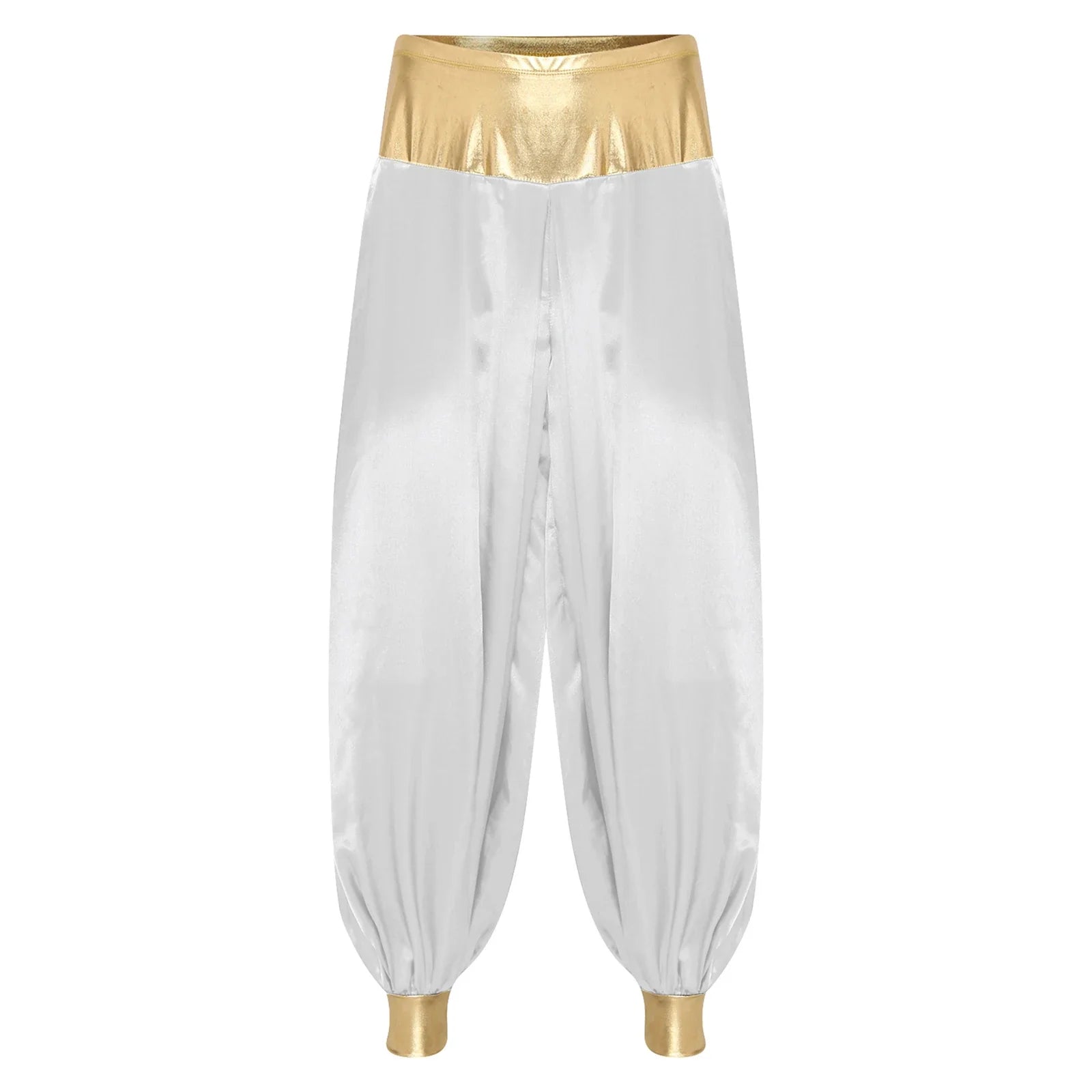Halloween Men Arabian Indian Prince Cosplay Costume Stain Shiny Harem Trousers Arab Costume Carnival Dress Up Lantern Long Pants Lootquake LLC