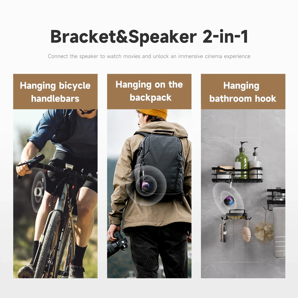 Wireless Bluetooth speaker Gift Magnetic bracket portable High-sound quality TWS interconnected LED color light mini speaker Lootquake LLC
