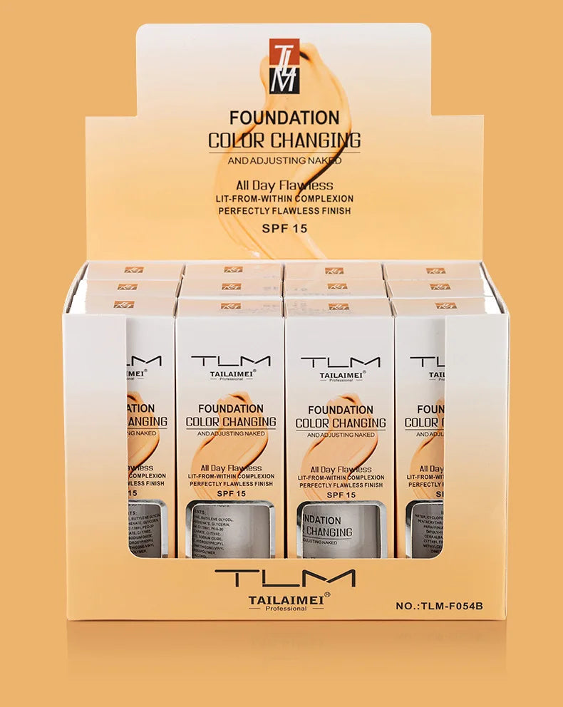 TLM Foundation Color Changing Mike Makeup For Full Coverage Blush Cream Brightening Moisturizing Longlasting Non-flading Makeup Lootquake LLC