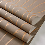 Background Wallpaper Room Decoration 53cm Wall Stickers Thickened Bedroom Curve Stripes Moisture-proof Non-woven European Modern Lootquake LLC