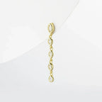 ANDYWEN 100% 925 Sterling Silver Gold Spicy Earring Chain Ovals Locker Earring Women Pendientes Luxury Fine Jewelry 2023 Clips