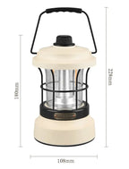 Retro Lamp Portable Camping Lantern USB Recharge Camping Tent Travel Light Vintage Outdoor Lighting Camping Equipment Flashlight