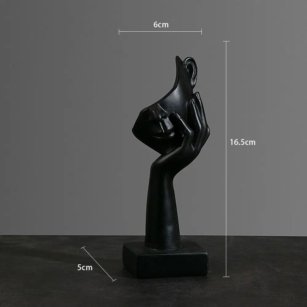 Resin Abstract Statue Desktop Ornaments Sculpture Figurines Face Character Nordic Light Luxury Art Crafts Office Home Decor Lootquake LLC