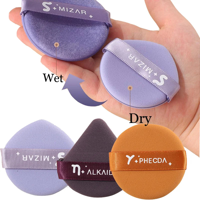 1PCS Round Square Triangle Shape Cosmetic Puff Soft Dry and Wet Dual-use Air Cushion Foundation Powder Sponge Puff Makeup Tools Lootquake LLC