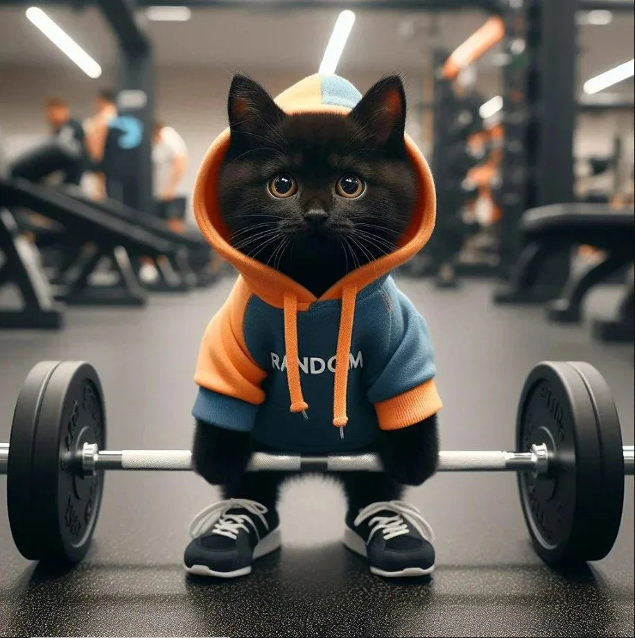 Cute Fitness Cat Sculpture. Cute Fitness Cat Sculpture Home Decor  Desk Decor Lootquake LLC