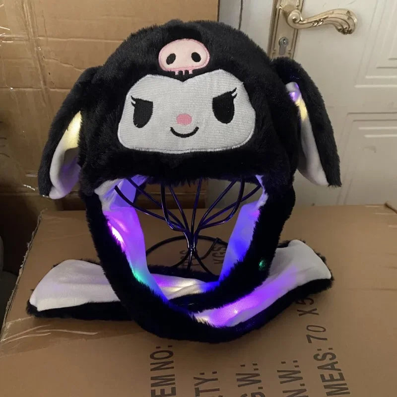 Glow-in-the-Dark Kuromi Plush Cap Pi-Mart