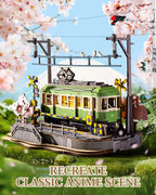 Robotime Sakura Journey Tram 3D Wooden Puzzles with LED Lights Home Decor Gift for Adults Women Girls Lootquake LLC