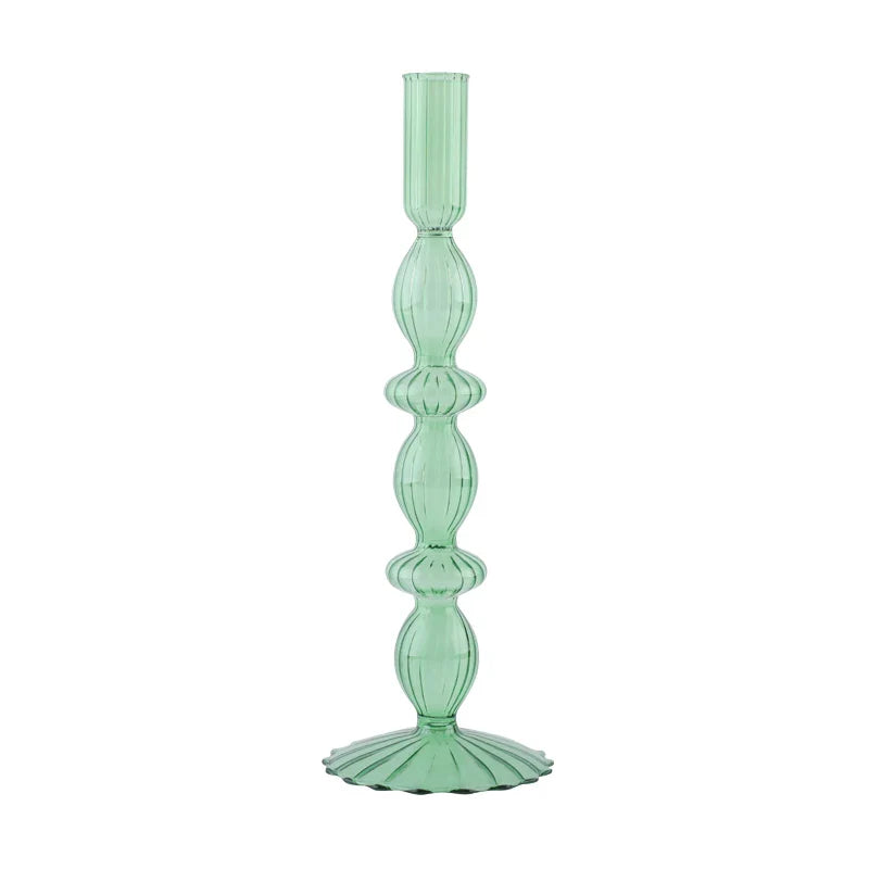 Glass Candle Holders Nordic Decor Taper Candle Holder Candlesticks for Home Wedding Room Decoration Party Vase Home Decor Pi-Mart