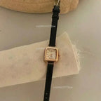 Hot Sales Women Watch Small Square Dial Thin Leather Strap Ladies Wristwatch Elegant Quartz Female Watches Casual reloj mujer