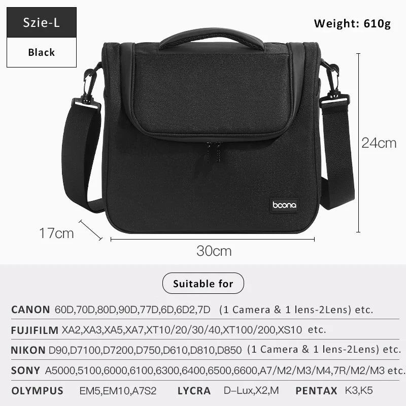 Digital SLR Shoulder Bags Waterproof  Camera Bag Lens Photography Bag for Canon Nikon Sony Micro Single Camera Sleeve Lootquake LLC
