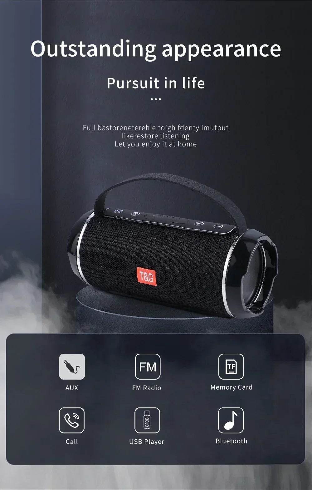 Bluetooth Speaker TG116c TWS Wireless Powerful Box Portable Outdoor Speakers Waterproof Subwoofer 3D Stereo Sound HandsFree Call Lootquake LLC