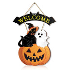 Welcome Sign w/ Cat, Ghost & Pumpkin Lootquake LLC