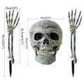 2025 Halloween Decoration Scary Skull Skeleton Hand Bone Realistic Skull Pile Yard Lawn Pile Garden Cemetery Home Decor Lootquake LLC
