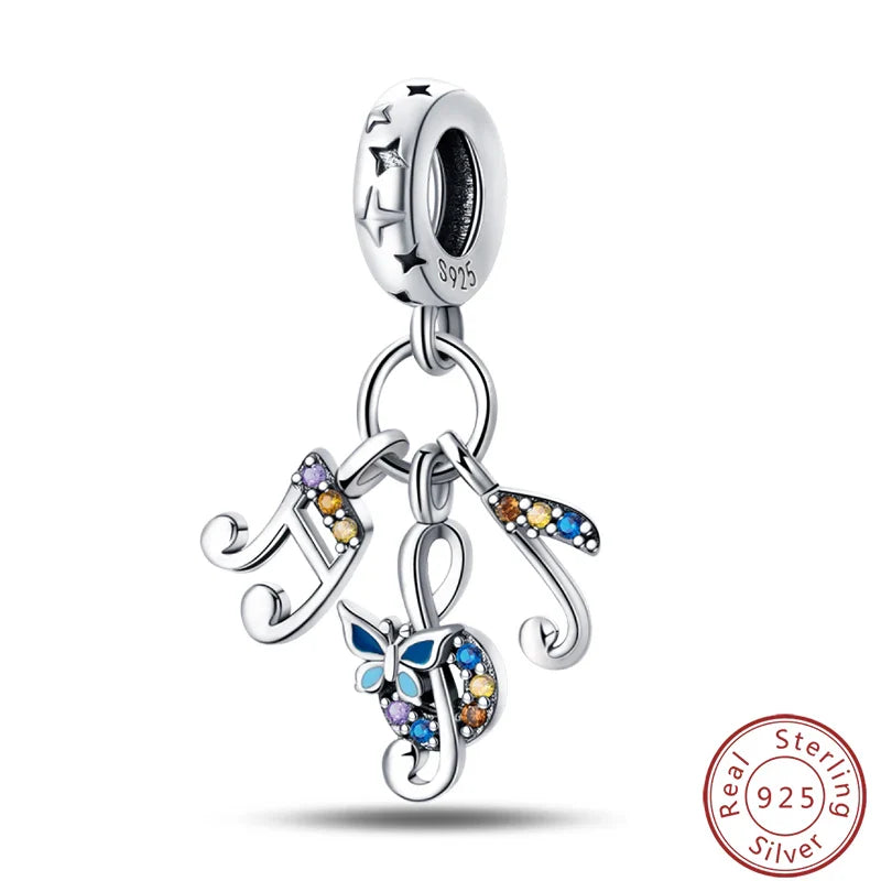 S925 Sterling Silver Princess Golf Hamster Camera Travel Three Piece Set Charms Beads 3mm DIY Fine Jewelry Making Lootquake LLC