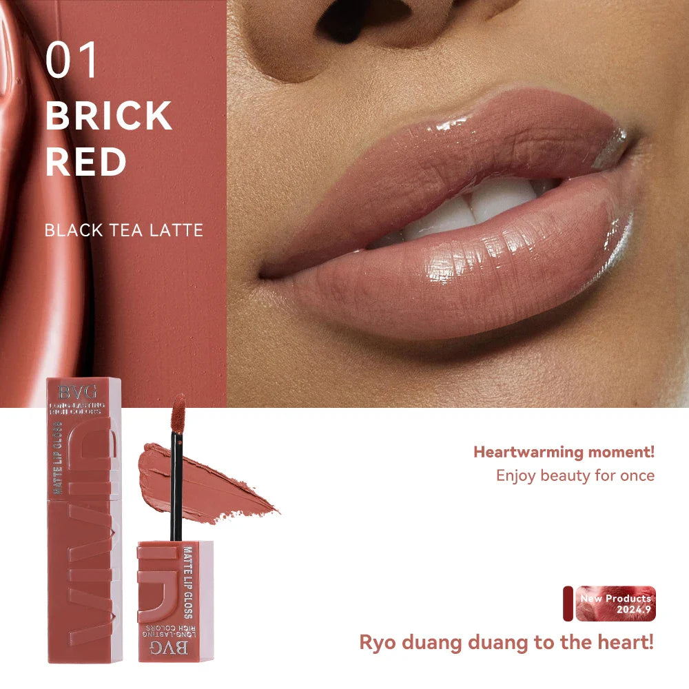Multi-color matte lasting lip gloss lip gloss, non-greasy, non-fading, high-end warm colors, rich makeup liquid lipstick. Lootquake LLC