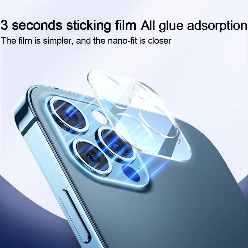 4Pcs Full Cover Protective Glass for Iphone 11 12 13 Pro XS Max Camera Protector for Iphone X 11pro Max 12 13 Mini 14 Pro Max Camera Lens Protector for iPhone Stevvex