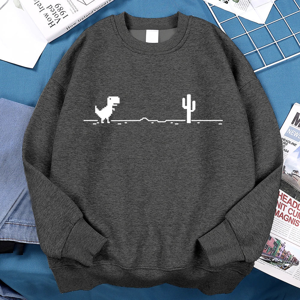 Network Malfunction Little Dinosaur Sweatshirts Men Women Casual Hoody Hip Hop Comfortable Streetwear Loose Warm Clothes Hoodies Lootquake LLC