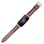 Fitbit Inspire 3, 2, 1, HR Leather Band - Genuine Strap - SJB-DIAMOND ELITES